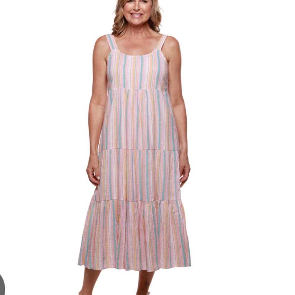 Linda Anderson stripe tank dress